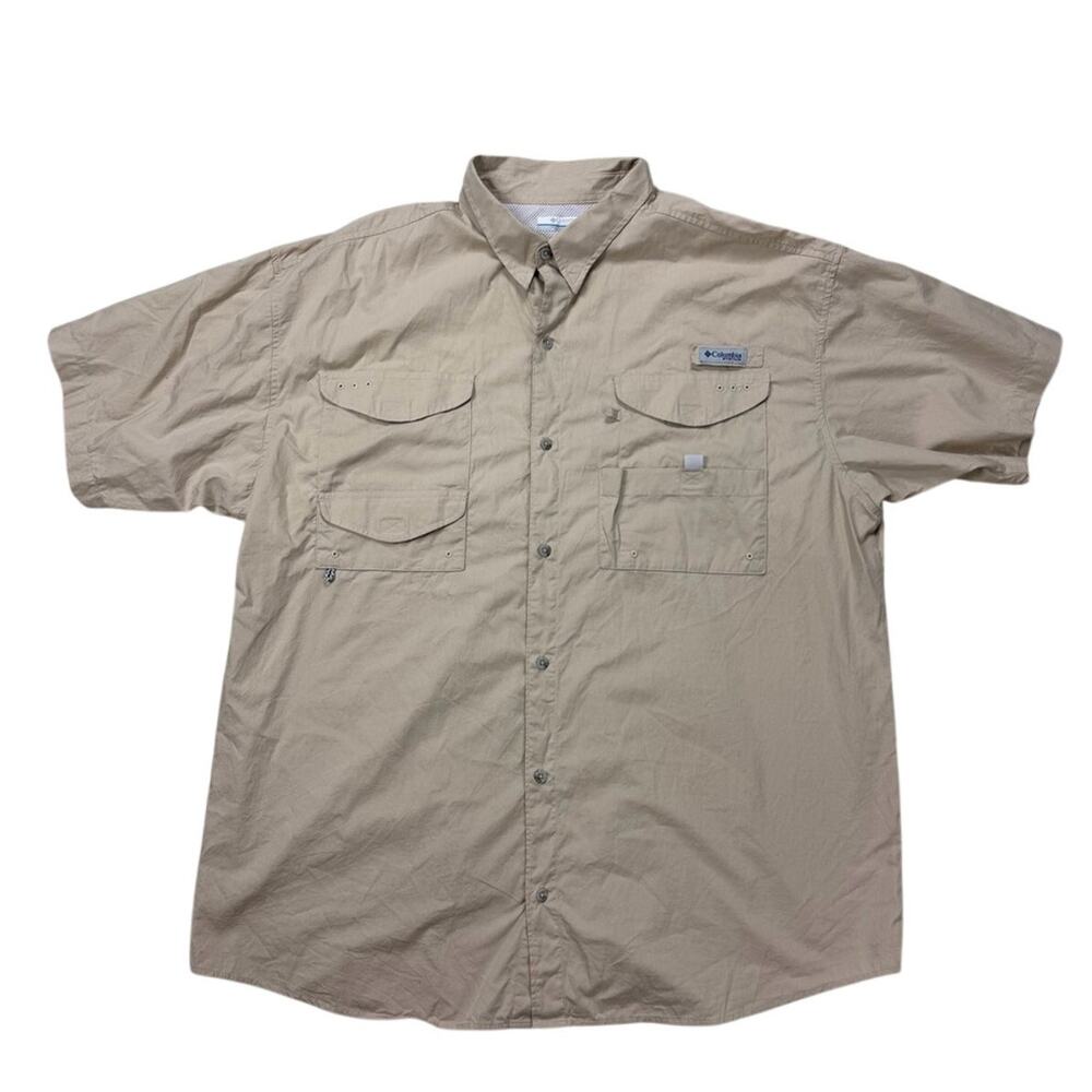 Columbia PFG Tan Fishing Shirt 2XL